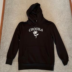 Womans Large Black Crooks & Castles Hoodie